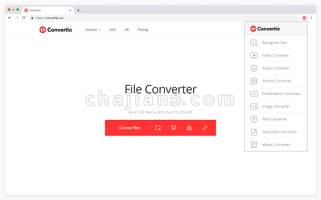 文件格式转换Chrome插件Convertio支持超过 2500 种格式